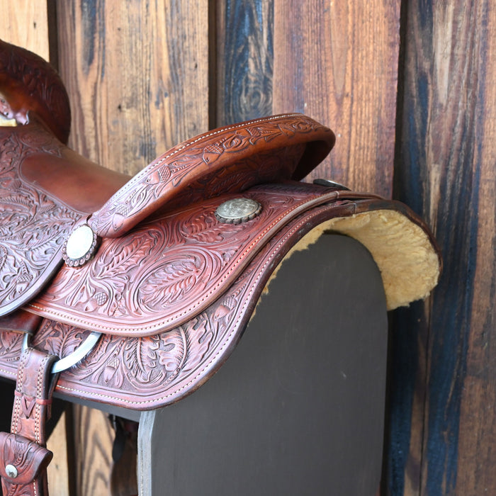 16.5" USED M.L. LEDDY CUTTING SADDLE Saddles - Used ML Leddy