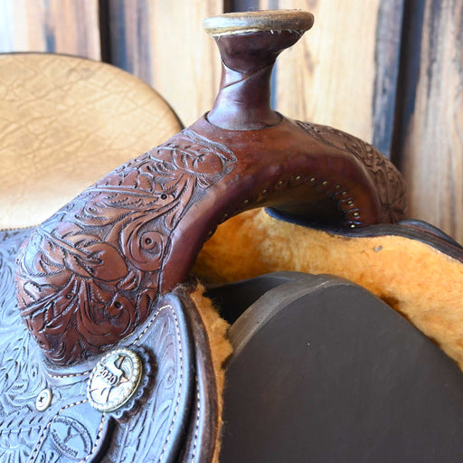 14" USED COWBOY CLASSIC TEAM ROPING TROPHY SADDLE Saddles - Used Cowboy Classic Saddlery