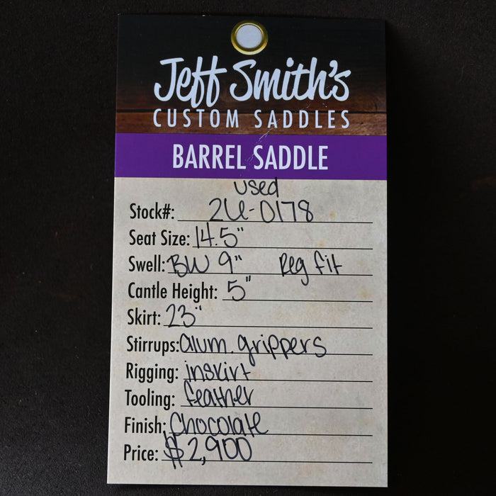 14.5" USED JEFF SMITH BARREL SADDLE Saddles - Used Jeff Smith