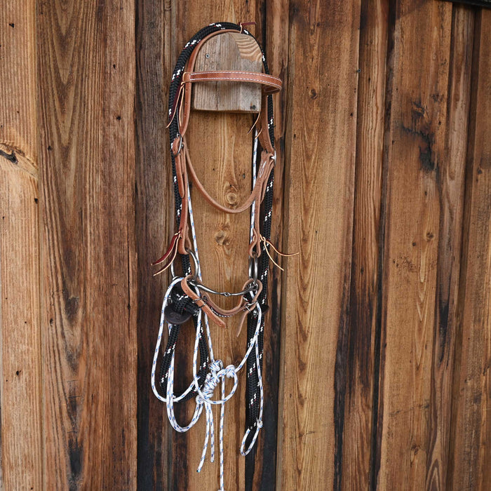 Cow Horse Supply O-Ring Smooth Snaffle Bridle Rig Tack - Rigs Cow Horse Supply