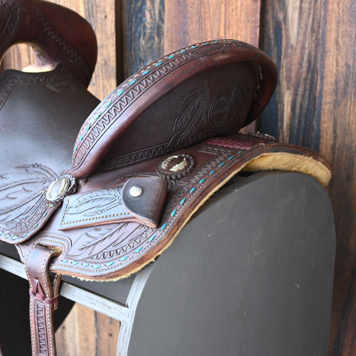 14.5" USED JEFF SMITH BARREL SADDLE Saddles - Used Jeff Smith