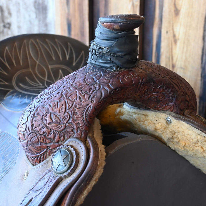 16" USED MASTER TEAM ROPING TROPHY SADDLE