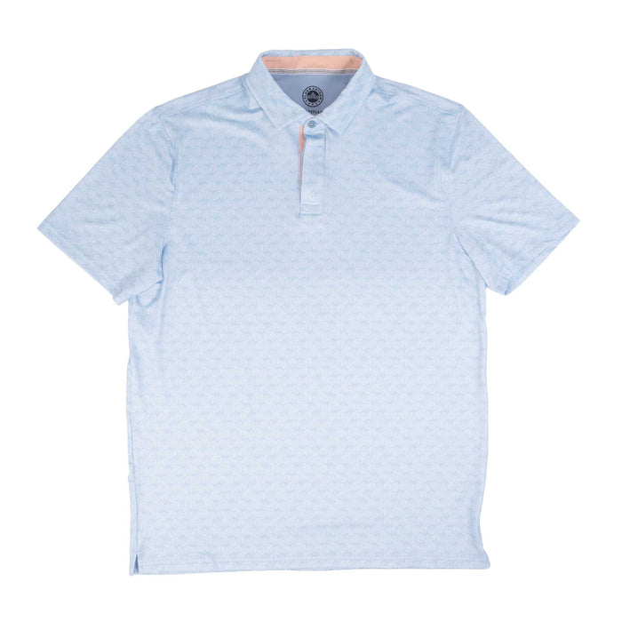 Flag & Anthem Men's Avila Light Blue Geo Performance Polo Shirt MEN - Clothing - Shirts - Short Sleeve Flag And Anthem