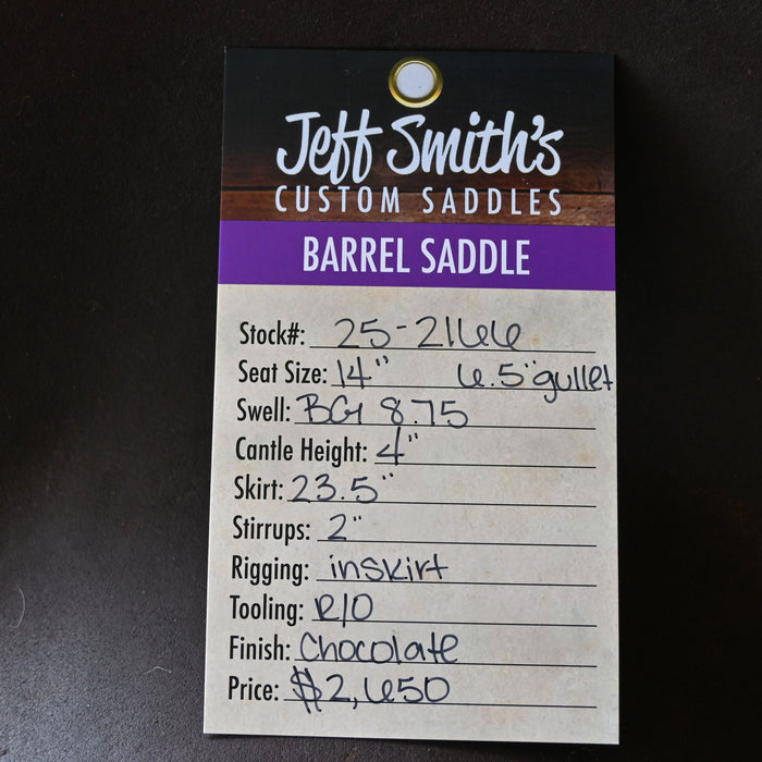 14" USED JEFF SMITH BARREL SADDLE Saddles - Used Jeff Smith