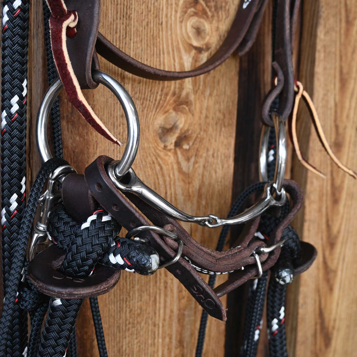 Cow Horse Supply O-Ring Smooth Snaffle Bridle Rig Tack - Rigs Cow Horse Supply