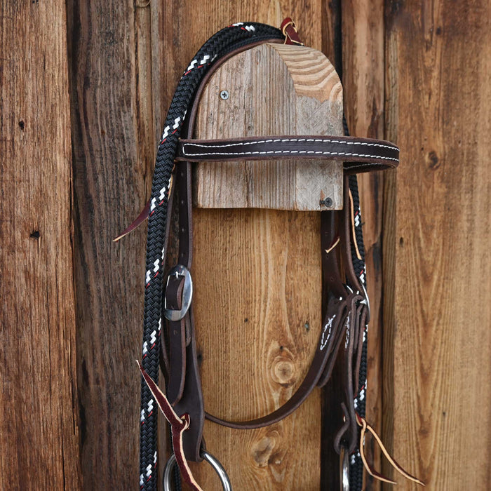 Cow Horse Supply O-Ring Smooth Snaffle Bridle Rig Tack - Rigs Cow Horse Supply