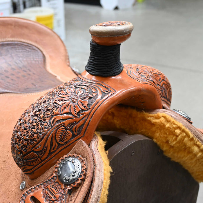 16" USED TESKEY'S TEAM ROPING SADDLE