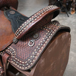 13" USED DOUBLE J PRO BARREL SADDLE Saddles DOUBLE J SADDLERY