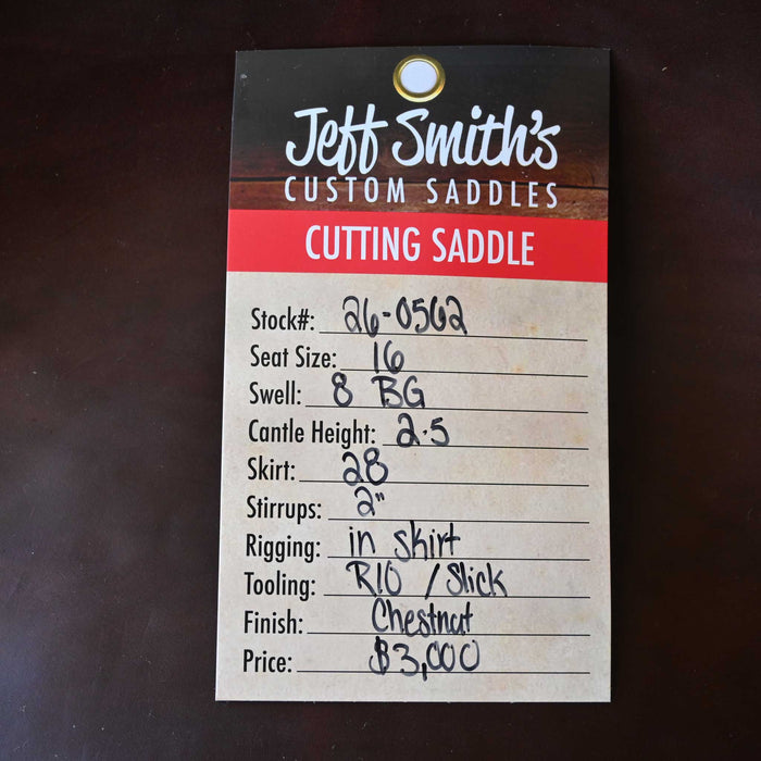 16" JEFF SMITH BEAU GALYEAN CUTTING SADDLE
