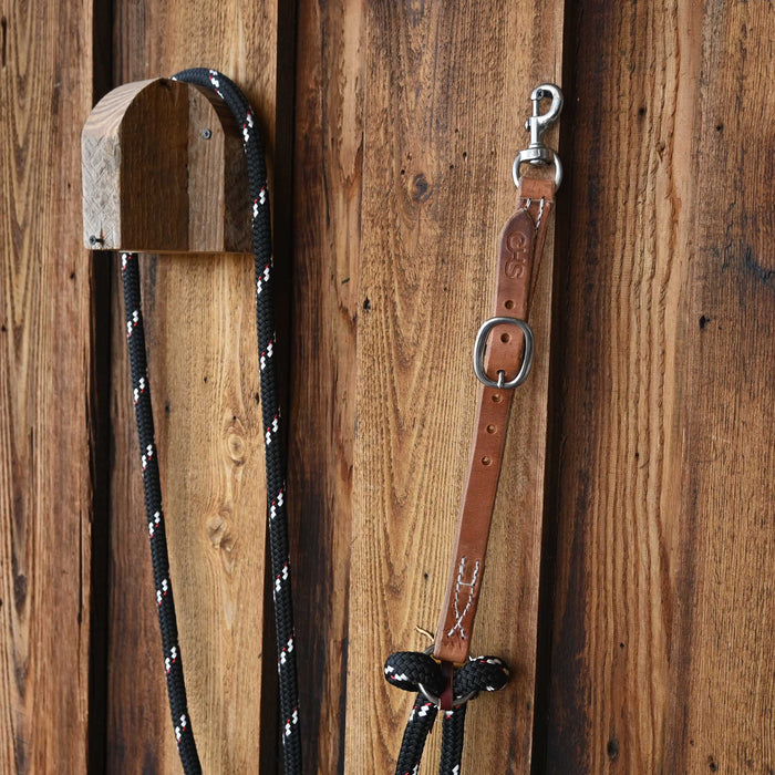 CHS "NEW" Ship Rope Draw Reins with Sliding Rings Tack - Reins Cow Horse Supply