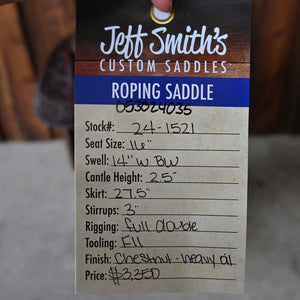 16" JEFF SMITH ROPING SADDLE Saddles Jeff Smith   