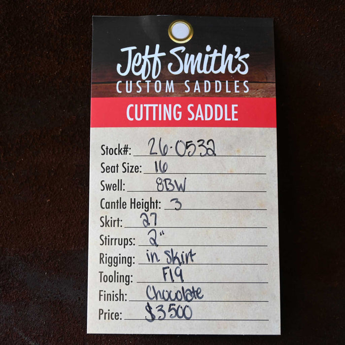 16" JEFF SMITH BUSTER WELCH CUTTING SADDLE