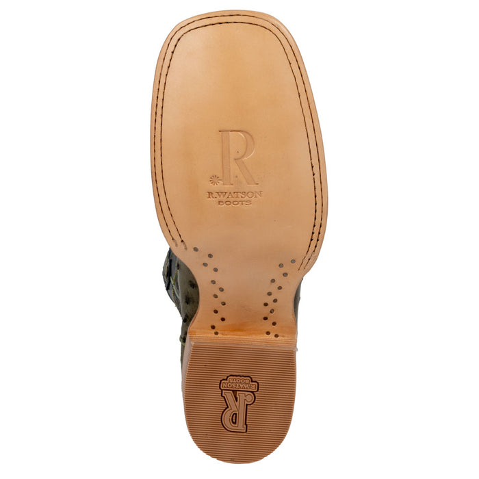 R. Watson Men's Forest Green Western Boot