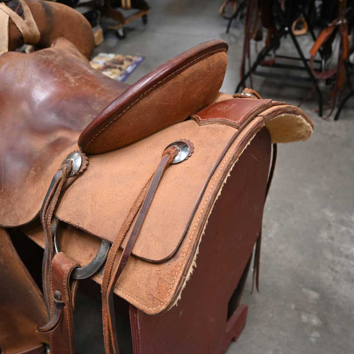 15" USED WILL BURGESS RANCH SADDLE Saddles - Used Will Burgess