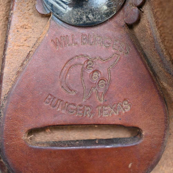 15" USED WILL BURGESS RANCH SADDLE Saddles - Used Will Burgess