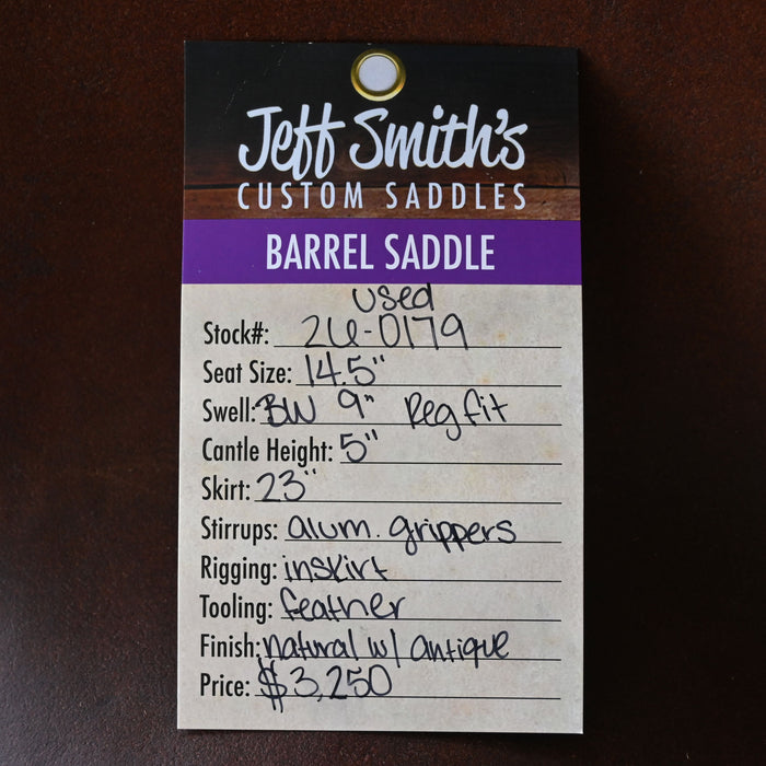 14.5" USED JEFF SMITH BARREL SADDLE Saddles - Used Jeff Smith