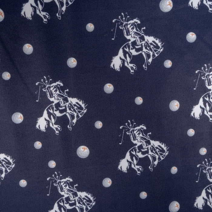 Hooey Men's Weekender Inkwell White Cowboy Golf Logo Polo Shirt