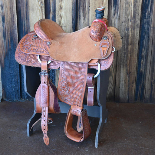 16" USED NRS TEAM ROPING SADDLE Saddles - Used NRS