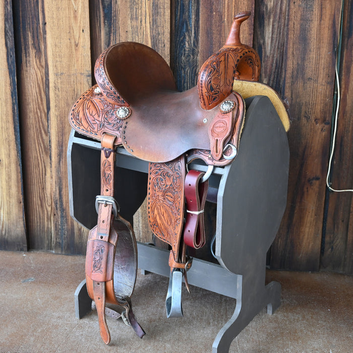 14.5" USED JEFF SMITH BARREL SADDLE Saddles - Used Jeff Smith