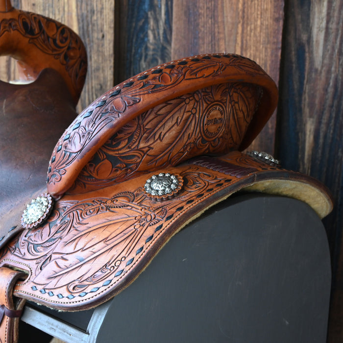 14.5" USED JEFF SMITH BARREL SADDLE Saddles - Used Jeff Smith