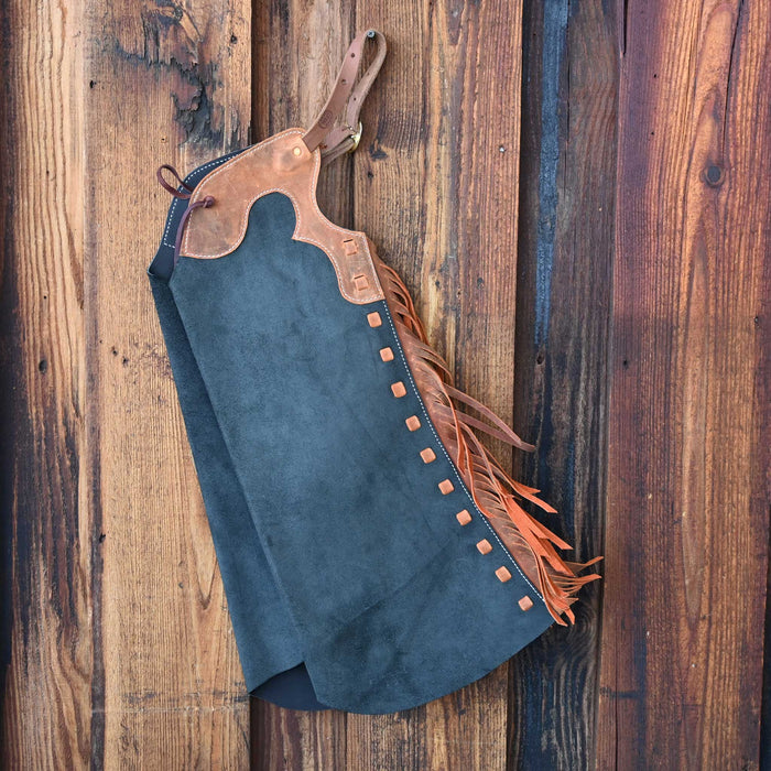 Kid's 26" Steprhrough Chaps - Select Chap Color!! Tack - Chaps & Chinks Misc Black/Orange