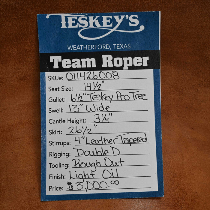 14.5" TESKEY'S TEAM ROPING SADDLE