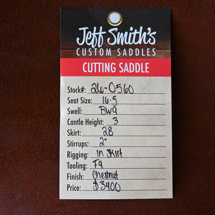 16.5" JEFF SMITH BUSTER WELCH CUTTING SADDLE