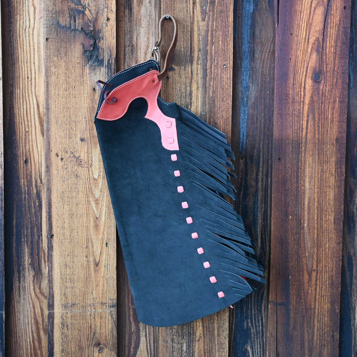 Kid's 26" Steprhrough Chaps - Select Chap Color!! Tack - Chaps & Chinks Misc Black/Red