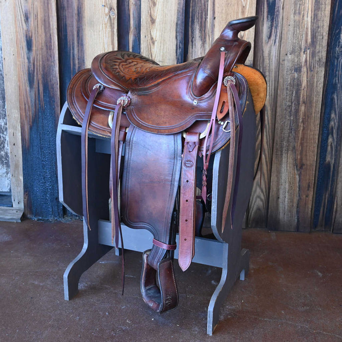 15" USED JAMES PAYTON COWBOY SADDLE