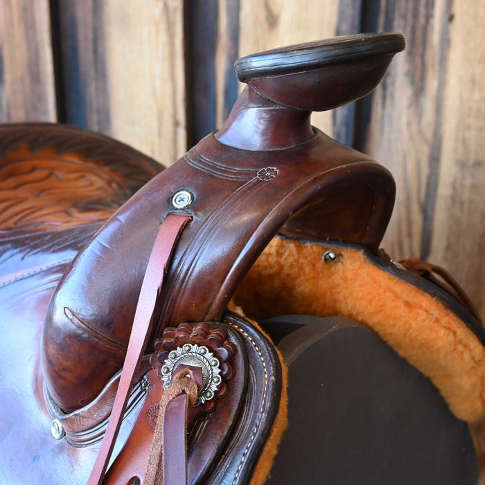 15" USED JAMES PAYTON COWBOY SADDLE
