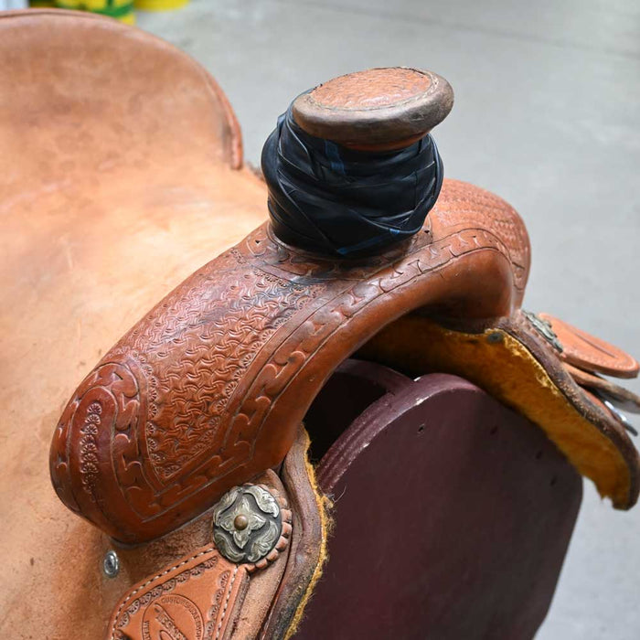 14.5" USED TESKEY'S ROPING SADDLE Saddles - Used Teskey's Saddlery