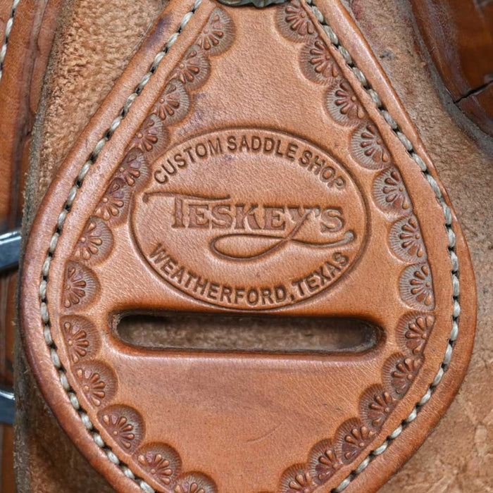 14.5" USED TESKEY'S ROPING SADDLE Saddles - Used Teskey's Saddlery