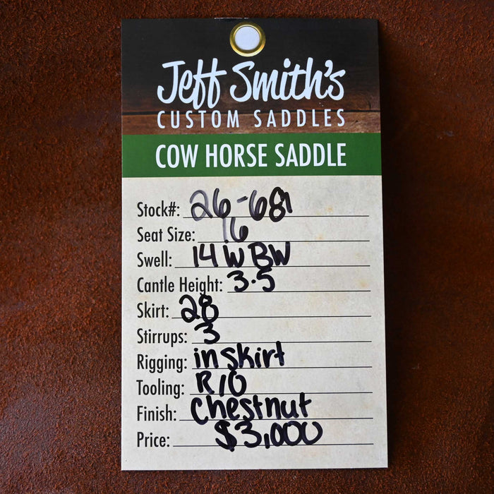 16" JEFF SMITH BUSTER WELCH COW HORSE SADDLE