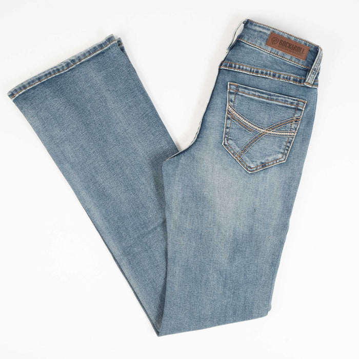 Rock & Roll Denim Women's Mid Rise Bootcut Jean