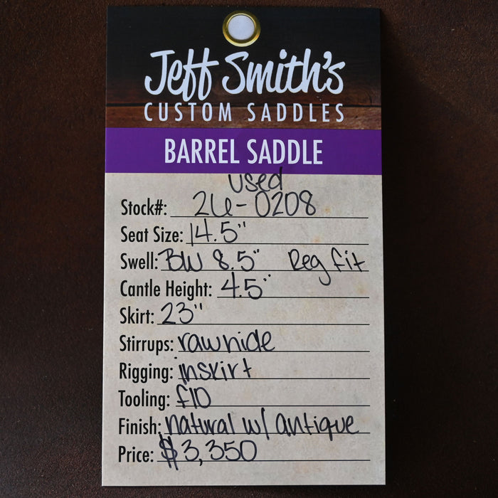 14.5" USED JEFF SMITH TAMI SEMAS BARREL SADDLE Saddles - Used Jeff Smith