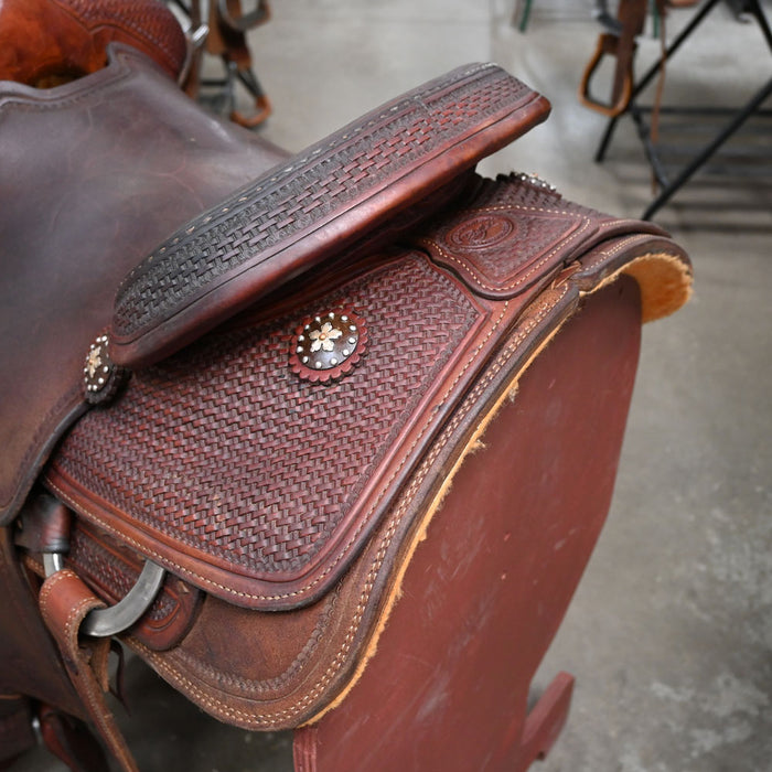 14" USED PATRICK SMITH ROPING SADDLE Saddles - New Patrick Smith
