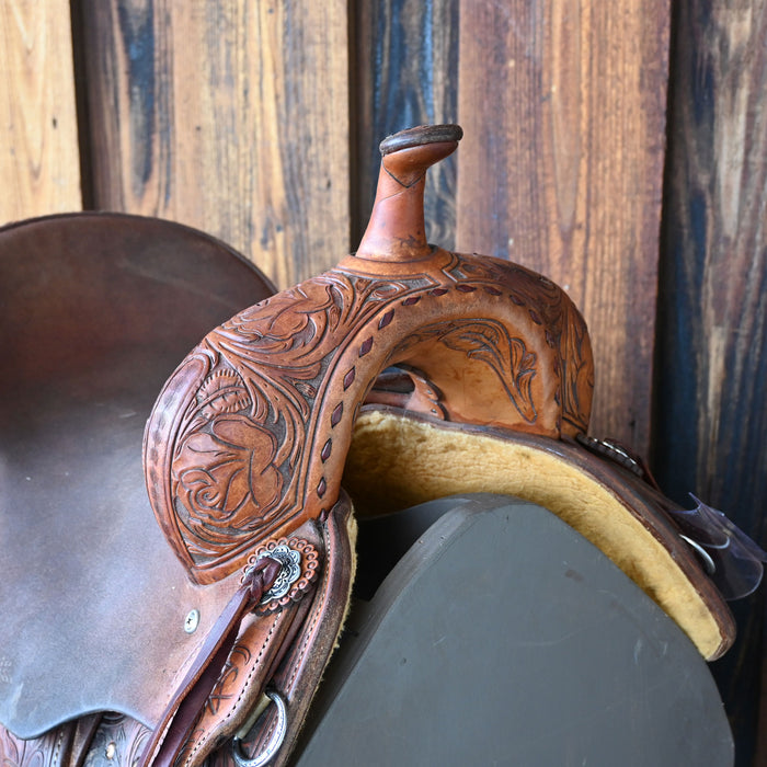14.5" USED JEFF SMITH TAMI SEMAS BARREL SADDLE Saddles - Used Jeff Smith