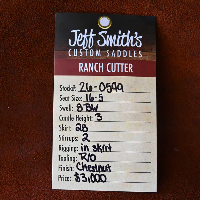 16.5" JEFF SMITH BUSTER WELCH RANCH CUTTER SADDLE