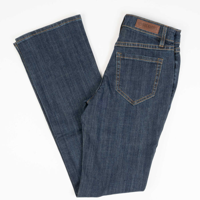 Rock & Roll Denim Women's High Rise Metal Clasp Bootcut Jean