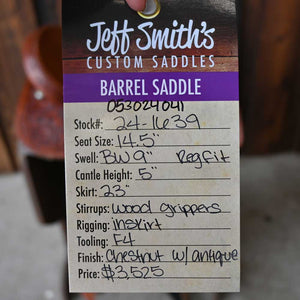 14.5" JEFF SMITH BARREL SADDLE Saddles Jeff Smith   