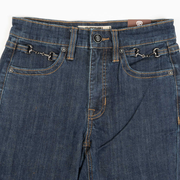 Rock & Roll Denim Women's High Rise Metal Clasp Bootcut Jean