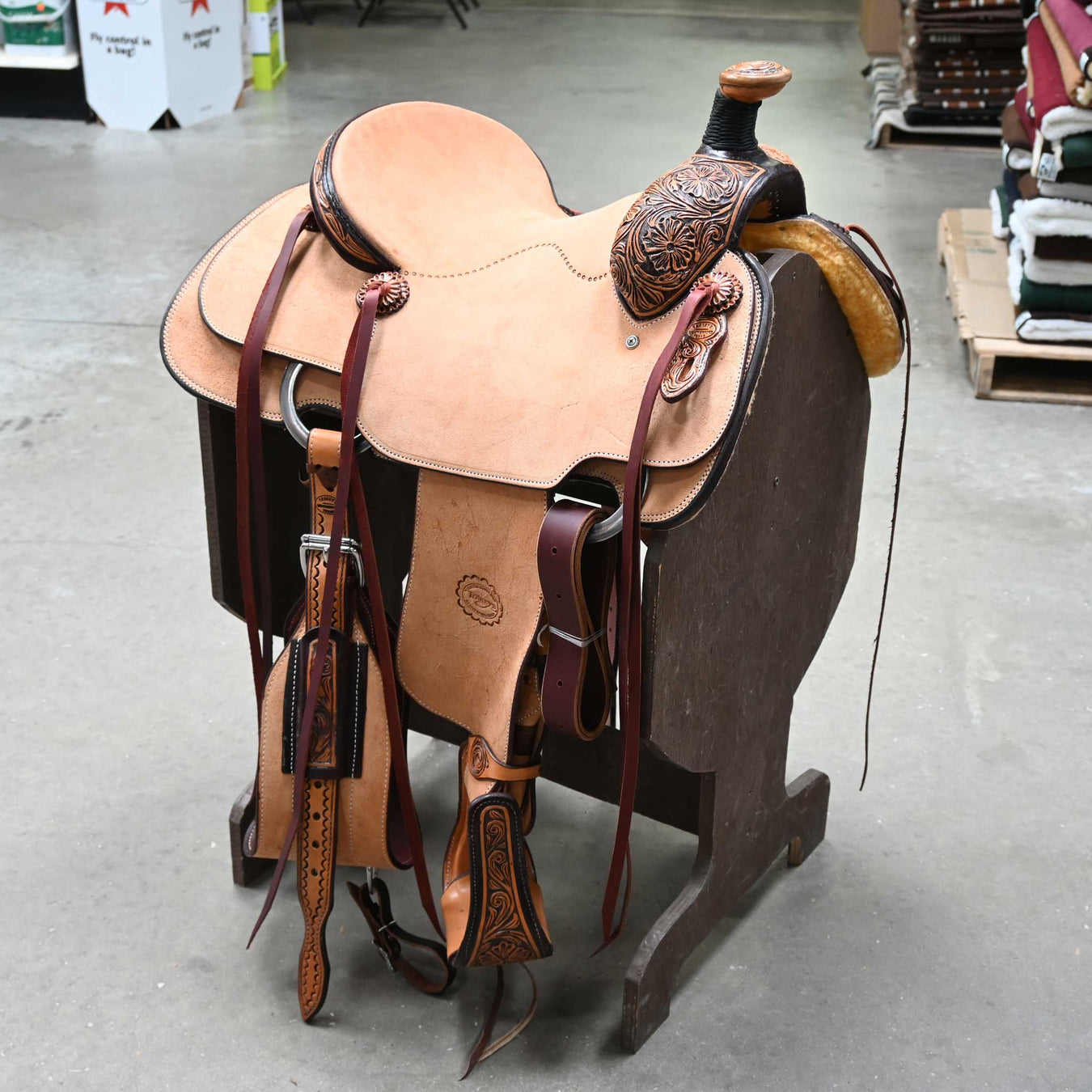 14.5" TESKEY'S TEAM ROPING SADDLE Saddles - New Teskey's Saddlery