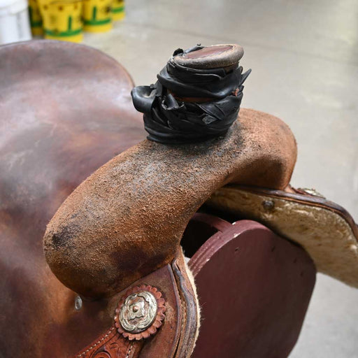 15" USED JEFF SMITH ROPING SADDLE Saddles - Used Jeff Smith