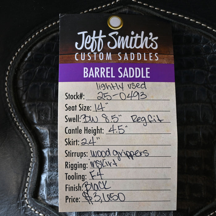 14" LIGHTLY USED JEFF SMITH BARREL SADDLE Saddles - Used Jeff Smith