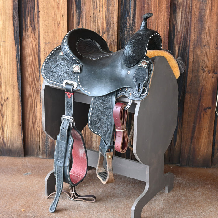 14" LIGHTLY USED JEFF SMITH BARREL SADDLE Saddles - Used Jeff Smith