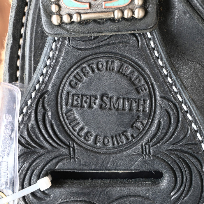 14" LIGHTLY USED JEFF SMITH BARREL SADDLE Saddles - Used Jeff Smith