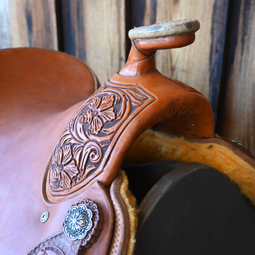 14" USED TESKEY'S STEER WRESTLING TROPHY SADDLE Saddles - Used Teskey's Saddlery