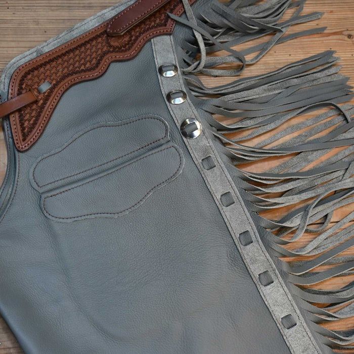 Teskey's Large Silver Shotgun Chaps Tack - Chaps & Chinks Teskey's