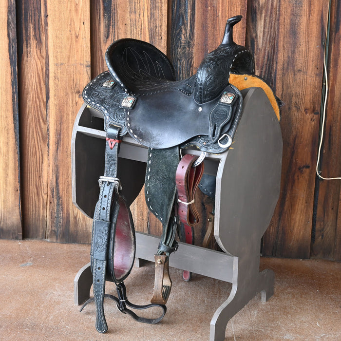 14.5" USED JEFF SMITH BARREL SADDLE Saddles - Used Jeff Smith