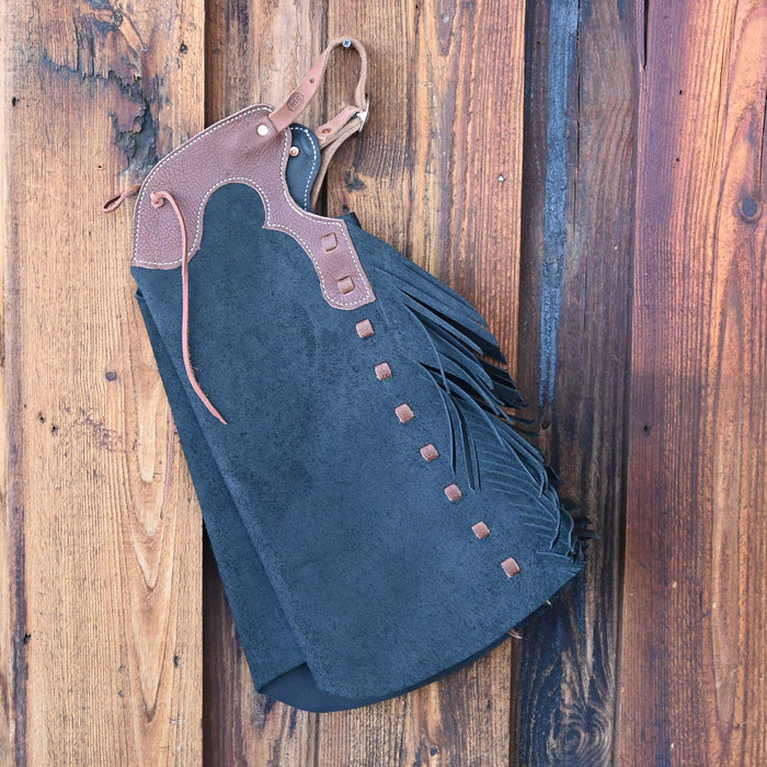 Kid's 22" Stepthrough Chaps - Select Chap Color Tack - Chaps & Chinks Misc Black/Brown